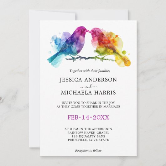 🌈 LGBTQ Rainbow Einladung (Vorderseite)