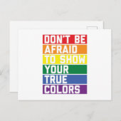 LGBTQ-Rainbow-Farben | Pride Month Geschenkidee Postkarte (Vorne/Hinten)