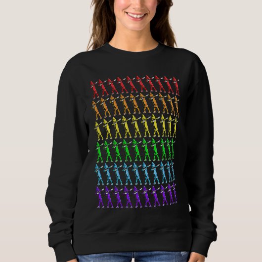 LGBTQ & Rainbow Flag composed of Dabbing crayons Sweatshirt (Vorderseite)