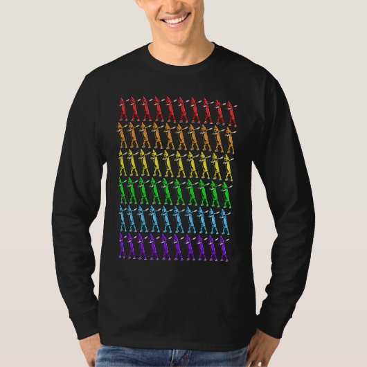 LGBTQ & Rainbow Flag composed of Dabbing crayons T-Shirt (Vorderseite)