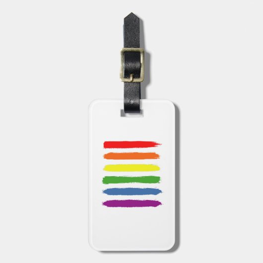 LGBTQ Rainbow Flag Gay Pride Equality Gift Gepäckanhänger (Vorderseite vertikal)