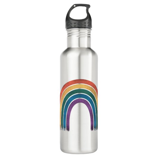 LGBTQ Rainbow Flag Gay Pride LGBT Awareness Allied Edelstahlflasche (Vorderseite)