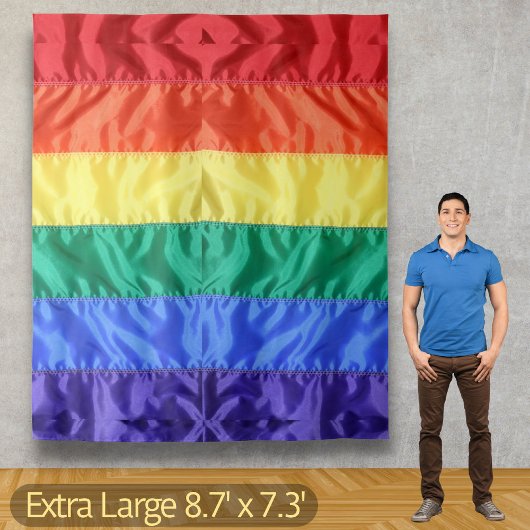 LGBTQ Rainbow Flag Gay Pride Parade Gay Wedding Wandteppich