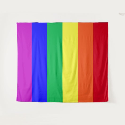 LGBTQ Rainbow Flag Gay Pride Parade LGBTQIA+ Party Wandteppich (Vorderseite (Horizontal))