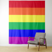 LGBTQ Rainbow Flag Gay Pride Parade LGBTQIA+ Party Wandteppich (Beispiel)