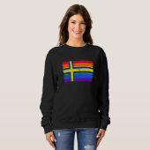 Lgbtq Rainbow Flag Of Sweden Swedish Gay Pride Sweatshirt (Vorne ganz)