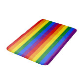 LGBTQ+ Rainbow Flag Stripes for Pride Month -  Badematte (Schrägansicht)