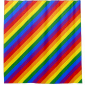 LGBTQ+ Rainbow Flag Stripes for Pride Month -  Duschvorhang (Vorderseite)