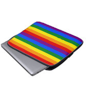LGBTQ+ Rainbow Flag Stripes for Pride Month -  Laptopschutzhülle (Vorne Knopf)