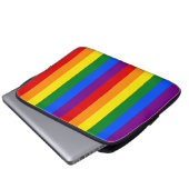 LGBTQ+ Rainbow Flag Stripes for Pride Month -  Laptopschutzhülle (Vorne Knopf)
