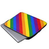 LGBTQ+ Rainbow Flag Stripes for Pride Month -  Laptopschutzhülle (Vorne Knopf)