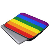 LGBTQ+ Rainbow Flag Stripes for Pride Month -  Laptopschutzhülle (Vorne Knopf)