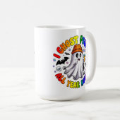LGBTQ Rainbow Funny Halloween - I Ghost People Kaffeetasse (VorderseiteRechts)