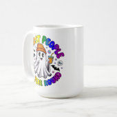 LGBTQ Rainbow Funny Halloween - I Ghost People Kaffeetasse (Vorderseite Links)