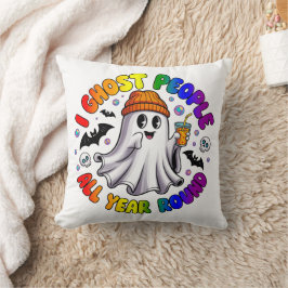 LGBTQ Rainbow Funny Halloween - I Ghost People Kissen