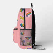 LGBTQ Rainbow Gay Modern Stickers Style Bedruckter Rucksack (Rechts)