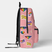LGBTQ Rainbow Gay Modern Stickers Style Bedruckter Rucksack (Links)