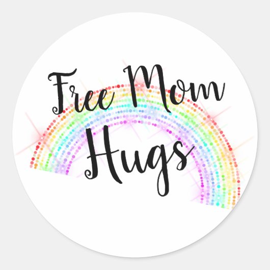 LGBTQ Rainbow Gay oder Lesben Runder Aufkleber (Vorderseite)