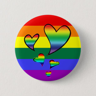 LGBTQ Rainbow-Gay Pride-Flaggenschwerpunkte Button
