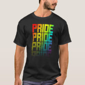 Lgbtq+ Rainbow-Gay Pride Textfade Graphic T-Shirt (Vorderseite)