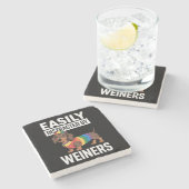 LGBTQ Rainbow Gay Steinuntersetzer (Seitenansicht)