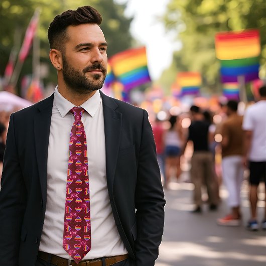 LGBTQ+ Rainbow-Herzen Krawatte