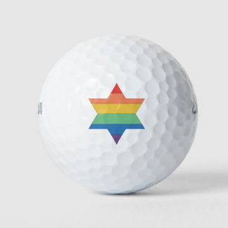 LGBTQ Rainbow Jüdische Star-Golfbälle Golfball