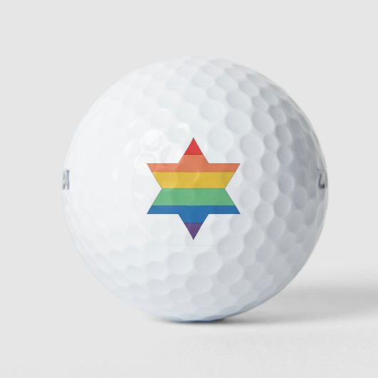 LGBTQ Rainbow Jüdische Star-Golfbälle Golfball (Vorderseite)