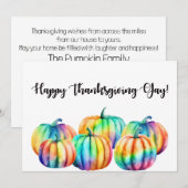 LGBTQ Rainbow-Kürbis-Erntedank-Karte Feiertagskarte (Vorne/Hinten)