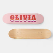 LGBTQ Rainbow Lesbian Pride Flag Individuelle Name Skateboard (Horizontal)