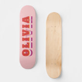 LGBTQ Rainbow Lesbian Pride Flag Individuelle Name Skateboard (Vorderseite)