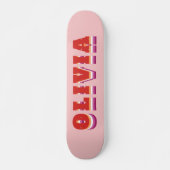 LGBTQ Rainbow Lesbian Pride Flag Individuelle Name Skateboard (Vorne)