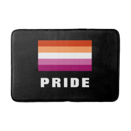 LGBTQ-Rainbow Lesbian-Stolperflagge - Benutzerdefi Badematte