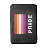 LGBTQ-Rainbow Lesbian-Stolperflagge - Benutzerdefi Badematte (Vorderseite Vertikal)