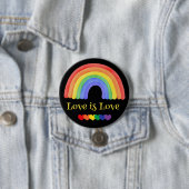 LGBTQ Rainbow Liebe ist Liebe farbig Button (Beispiel)