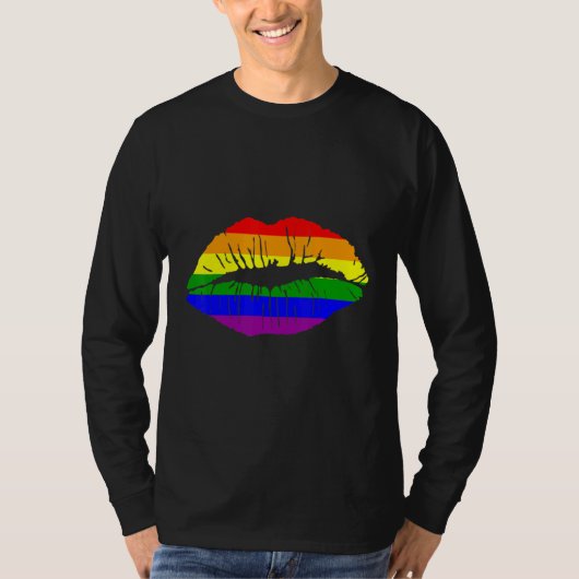 LGBTQ Rainbow Lip Gay Pride 1 T-Shirt (Vorderseite)
