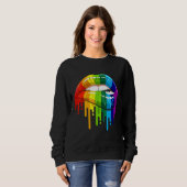 LGBTQ Rainbow Lip Gay Pride 3 Sweatshirt (Vorne ganz)