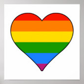 LGBTQ Rainbow Pride Heart individualisieren Poster (Vorne)