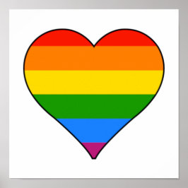 LGBTQ Rainbow Pride Heart individualisieren Poster