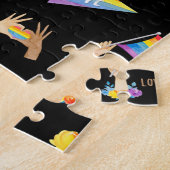 LGBTQ Rainbow Pride Pattern Jigsaw Puzzle (Seite)