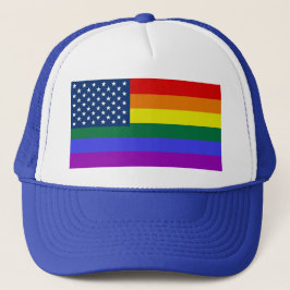 LGBTQ Rainbow Pride US Flagge Truckerkappe