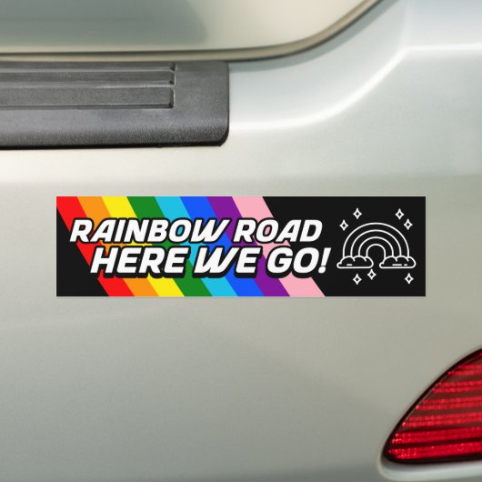 LGBTQ+ Rainbow Road Autoaufkleber (Auf Auto)