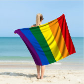 LGBTQ+-Rainbow-Streifen Strandtuch