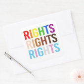 LGBTQ+-Rechte Quadratischer Aufkleber (Umschlag)