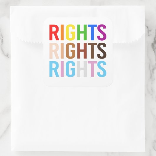 LGBTQ+-Rechte Quadratischer Aufkleber (Tasche)
