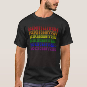 LGBTQ Recruiter farbig wiederholt Word Gay Pride R T-Shirt