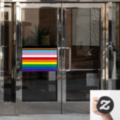 Lgbtq Regenbogen 11 Streifen inklusive Gay Pride-F Fensteraufkleber (Büro Tür)