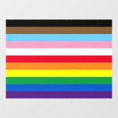 Lgbtq Regenbogen 11 Streifen inklusive Gay Pride-F Fensteraufkleber (Blatt)