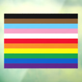 Lgbtq Regenbogen 11 Streifen inklusive Gay Pride-F Fensteraufkleber (Blatt 3)