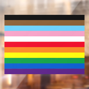 Lgbtq Regenbogen 11 Streifen inklusive Gay Pride-F Fensteraufkleber